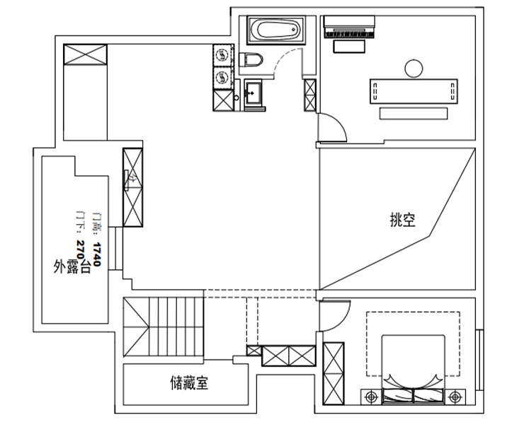 设计2部-肖婷婷-华润公园九里-256平-现代轻奢-二层平面布置图.jpg