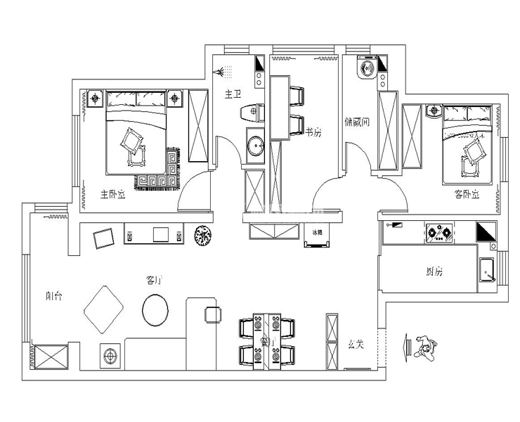 格林玫瑰湾-105平-港式--户型图.jpg