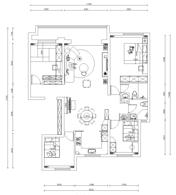 保利和光屿湖-145平-现代风格-平面布局图.jpg