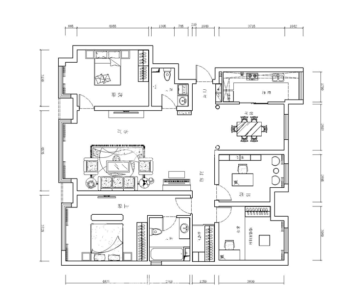 城建北尚B区-160平 -新古典风格- 平面布置图.jpg