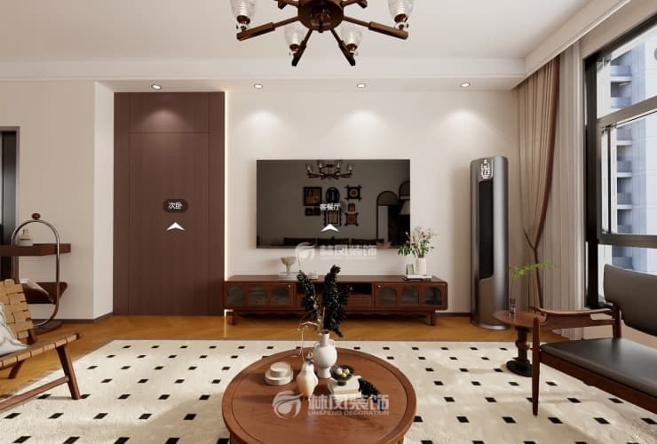 泰莱首园 180平 中古风格 客厅1.jpg